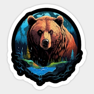 Grizzly Bear Earth Day Sticker